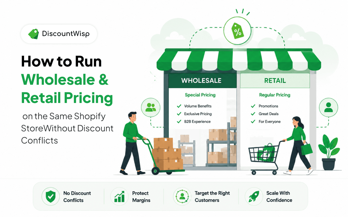 How to Run Wholesale and Retail Pricing on the Same Shopify Store Without Discount Conflicts