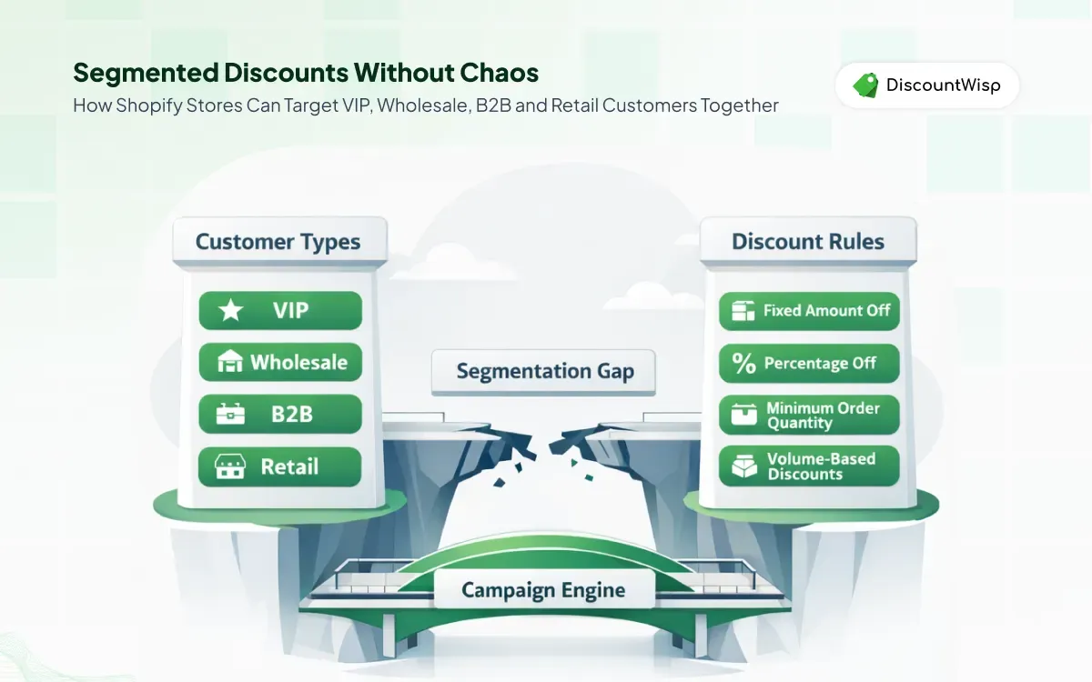 Segmented Discounts Without Chaos: How Shopify Stores Can Target VIP, Wholesale, B2B and Retail Customers Together